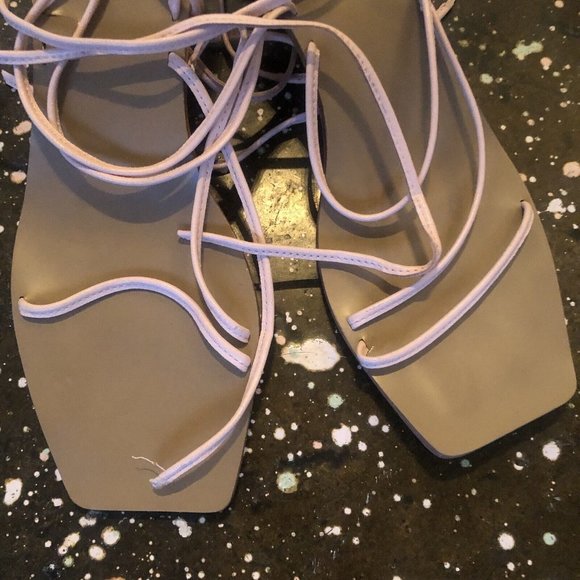 RayBelle Pebbled Leather Day Flats with Bow - Blush Pink